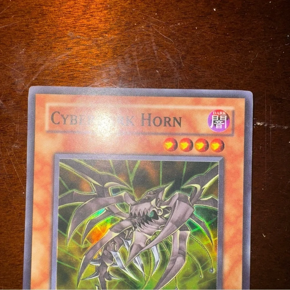 Vtg YUGIOH CYBERDARK HORN CDIP-EN001 1ST ULTIMATE MP Holo Foil Yugioh Card 1996